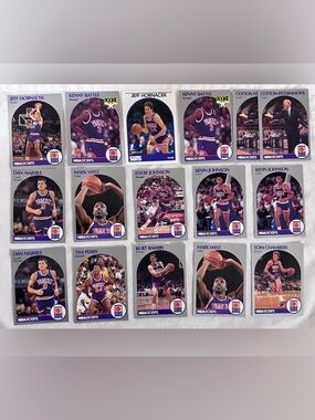 Phoenix Suns Jeff Hornacek NBA Hoops Trading Cards Set 1989-1990 (16) cards